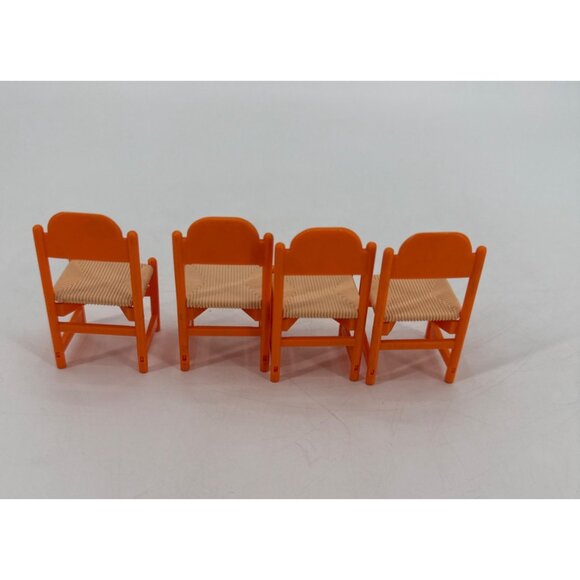 Vintage Tomy Dollhouse Furntire Table & 4 Chairs Set Smaller Homes - Picture 6 of 6